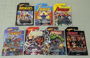 Complete Set of 7 The Avengers Hot Wheels 1/64 NEW 2017 - Picture 1 of 10