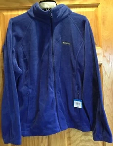 NWT Columbia Fleece Jacket Blue Womens Sawyer Rapids Full Zip Pockets 3X - Picture 1 of 7