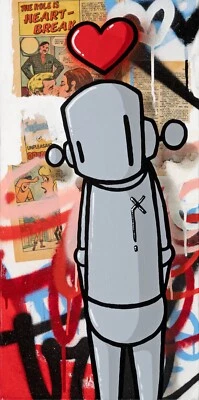 Chris RWK "The Shadow Remains" 2022 | Original Painting on Canvas | 24x12" - Image 1 of 4