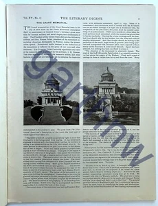 GRANT’S TOMB 1897 NEW YORK WIDMUNG BILD + EDWARD F CRAGIN SPENDENAKTION - Bild 1 von 1