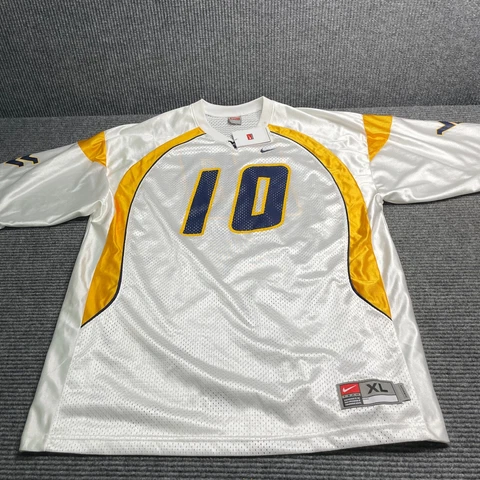 NIKE TEAM WEST VIRGINIA XL MOUNTAINEERS WVU OFFICIAL FOOTBALL JERSEY WHITE Cover