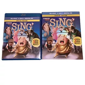 Sing Blu Ray Dvd Children Musical Animated 3 Mini Movies 2016 Idris Elba Reese - Picture 1 of 8
