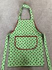 Childs Cooking Craft  Fabric Apron Toddler Preschool Size Green With Ladybirds