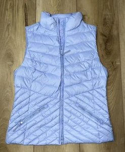 Talbots Down Vest Puffer Quilted Jacket Insulated Zip Lt. Blue Size M NEW - Picture 1 of 9