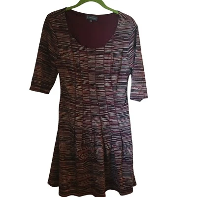 Vestido para mujer Luxology forrado entallado y acampanado multicolor con tiras talla M Foto 1 de 4