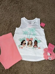 NEW NWT Isaac Mizrahi girls size 4 pretty 3 pc mermaid friends short set - Picture 1 of 1