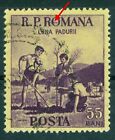 1954 Jeunes pionniers/éclaireurs, plantation d'arbres, Roumanie, Mi.1465, variété/erreur, VFU/1