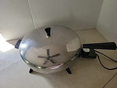 Sartén eléctrica Farberware 12" de acero inoxidable 310 probada funciona revestida de aluminio  Foto 1 de 4