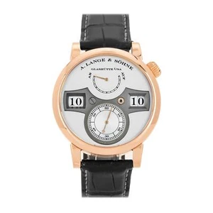 A. Lange & Sohne Zeitwerk Manual Wind Rose Gold Silver Dial 41mm Watch 140.032 - Picture 1 of 6