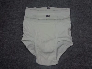 Vintage 80's BVD White Briefs Underwear Made in USA 40 Blue Tag NWOT - Picture 1 of 5