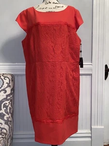Adrianna Papell Cay A-Line Lace Overlay Dress Size 22W $160 Value - Picture 1 of 9