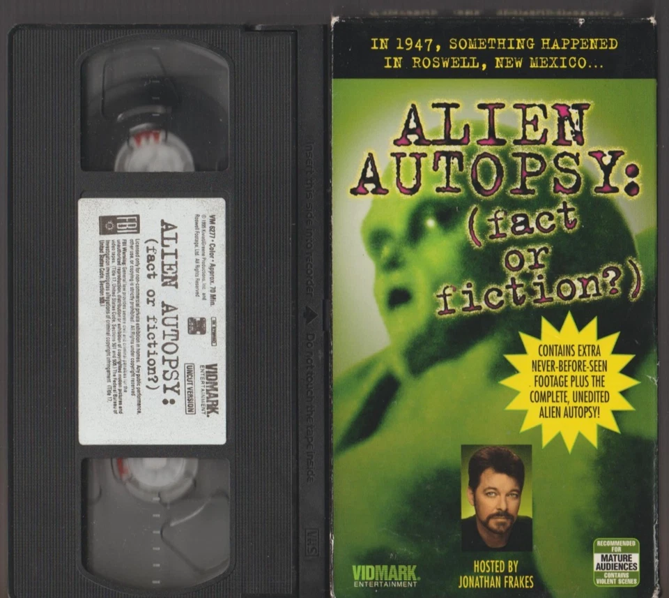 Alien Autopsy: Fact or Fiction (VHS, 1999, Uncut)  SC-FI - Image 1 of 1
