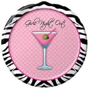 Sassy & Sweet Pink Zebra Bachelorette Party 7" Dessert Plates - Girls Night Out
