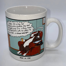 Vintage Far Side Cat Dial” 1984 Ceramic Mug