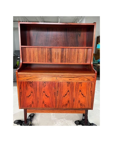 1960’s Mid Century Danish Rosewood Secretary Desk MCM Cover