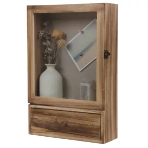 Shadow Box Display Case Large 11x16 Shadow Box Picture Frame W/ Drawer - Picture 1 of 7