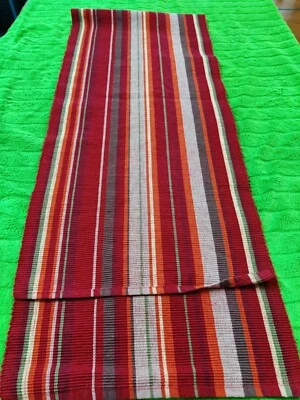 MAINSTAYS 100% algodón rayas vibrante rojo corredor de mesa 14” X 65” Foto 1 de 4