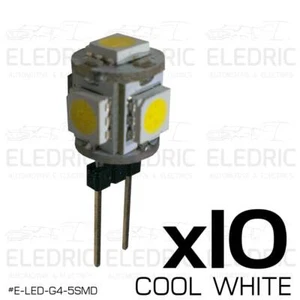 G4 5 LED LIGHT BULB JAYCO INTERIOR CAMPER RV CARAVAN 4X4 COROMAL BOAT 5050 x10 - Picture 1 of 7
