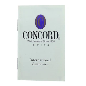 CONCORD WATCH INTERNATIONAL GUARANTEE BOOKLET - Picture 1 of 3