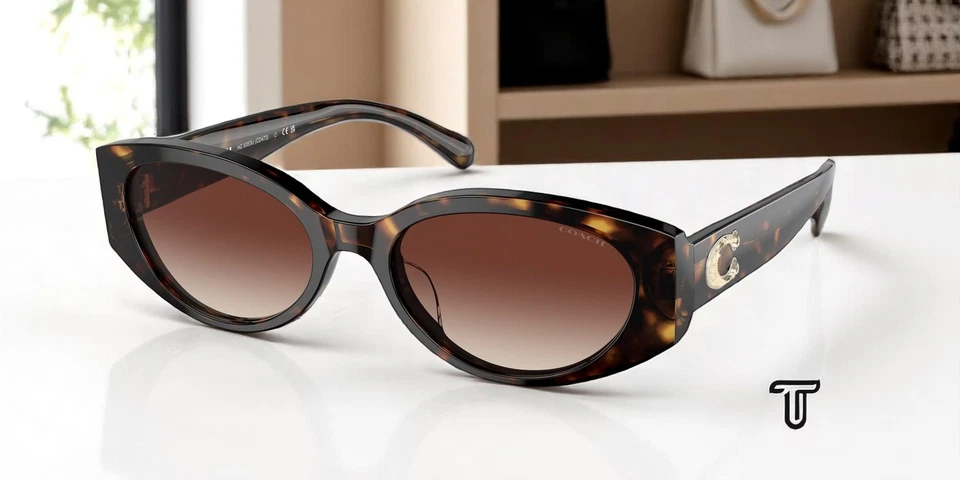 Gafas de sol para mujer COACH HC8353U 512013 Cd473 Dk Tortoise Dk marrón grado 54 mm Foto 1 de 4