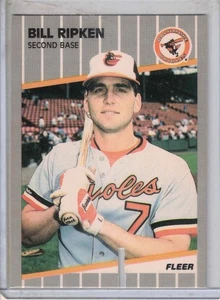 1989 Fleer baseball Billy Ripken F FACE Saw Cut variation card RARE !!! ORIOLES - Bild 1 von 2