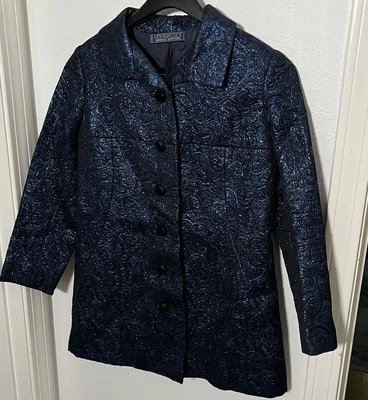 Chaqueta Blazer Vintage Givenchy Nouvelle Boutique Botón Metálico Frontal 36" Pecho Foto 1 de 4