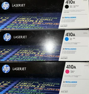 3 HP 410A Magenta & Cyan 1 410x Black Jet Intelligence Bundle Fabryczna zapieczętowana partia - Zdjęcie 1 z 14