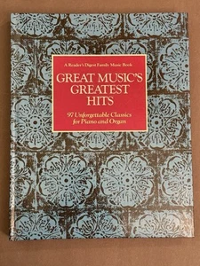 Reader's Digest Great Music's Greatest Hits Classical Music Piano Organ Book - Picture 1 of 14