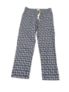 Vineyard Vines Pajama Pants Large Blue Santa Hat Whale Lounge Elastic Waist - Picture 1 of 7