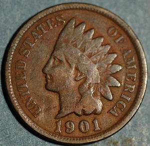 United States Cent 1901 Indian Head KM# 90a -18503 - Picture 1 of 2