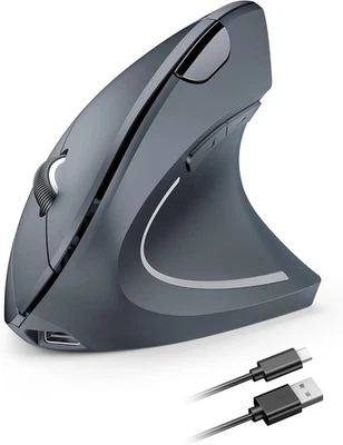 TECKNET Ergonomic Wireless Mouse, Rechargeable Mouse Silent for Grey  - Image 1 of 4