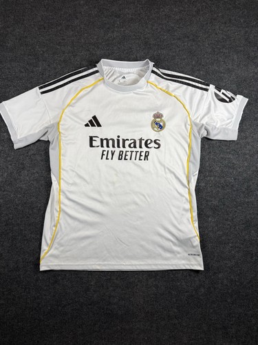 adidas Real Madrid Jersey Men XXL White Home 2023 Emirates Fly