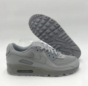 Nike Air Max 90 Trainers UK9 Mens Wolf Grey Sports Shoes Running Gym Training - Picture 1 of 15