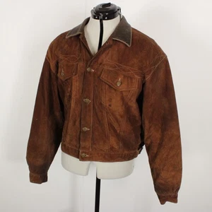 Vintage Chevignon Suede Jacket Made in France Custom Lining 1980s Rare L/XL - Picture 1 of 24