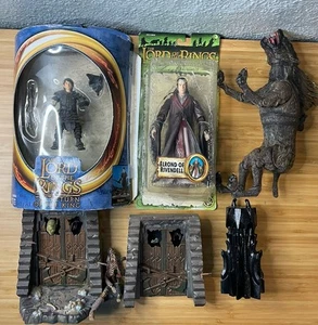Lord Of The Rings Mixed Figure Lot Sauron’s Tower Frodo Elrond And More See Pics - Picture 1 of 15