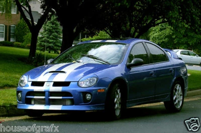 Rally Stripes Stripe decal decals graphics dual 6" fits Dodge Neon SXT R/T SRT4 Foto 1 de 4