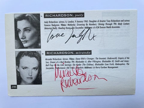 Miranda & Joely Richardson-Anneka Rice & Eric Richard  Original Small Autographs Cover