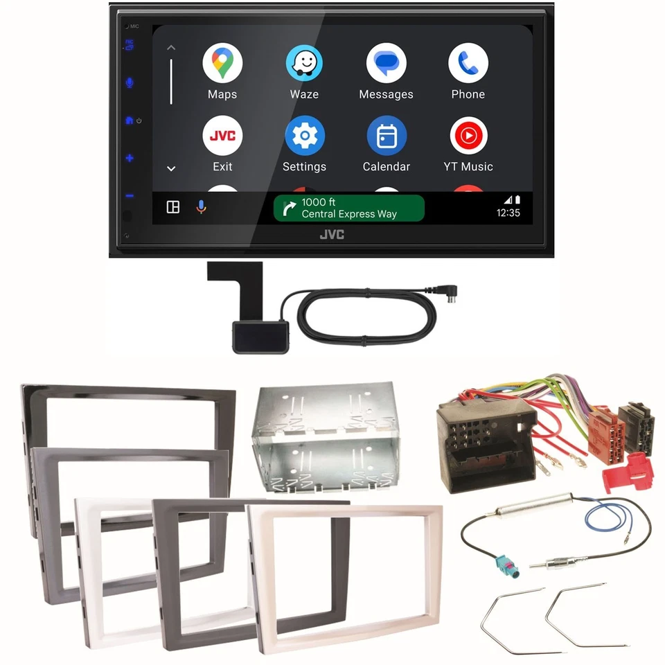 JVC KW-M595DBT Android Auto Einbauset für Opel Astra H Corsa D Zafira B Antara - Bild 1 von 1