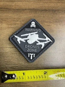Drone Zone Danger PVC Tactical Morale (HOOK-3D PVC Rubber)UAV - Picture 1 of 2