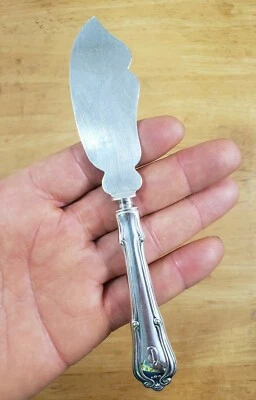 GORHAM TURN OF CENTURY ANTIQUE 1904 VILLA NORFORK STERLING FISH 🐟 SERVING KNIFE - Image 1 of 4