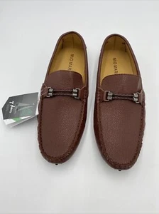 NEW Mio Marino Men's Traditional Braided Band Penny Loafers Brown US 11 - Picture 1 of 8