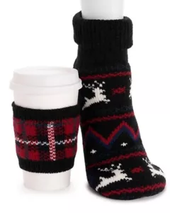 Muk Luks Pantofole termiche alla caviglia set regalo calzino e tazza taglia 6-10 - Foto 1 di 5