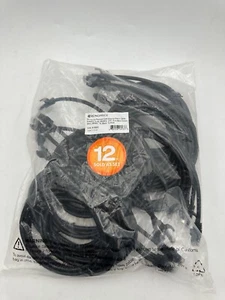 Monoprice Cat6 Ethernet Patch Cable - 7ft - Black (12-pk) 550MHz, UTP, 24AWG - Picture 1 of 2