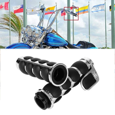 1" Chrome Throttle Hand Grips For Suzuki Intruder Volusia VS 750 800 1400 1500 Foto 1 de 4