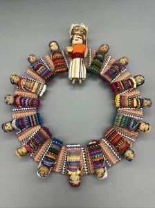 Perú Peruano Maya Guatemalteca Preocupación Muñeca Mujeres Corona Colgar Arte Popular Tela Tribu - Imagen 1 de 9