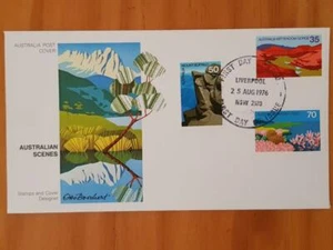 Estampillas australianas cubierta del primer día 25 de agosto de 1976 escenas australianas CORREO GRATUITO EN AUST - Imagen 1 de 1