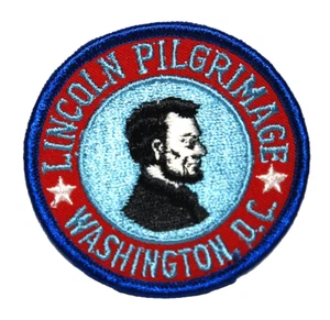 Parche bordado para coser Lincoln Pilgrimage Washington D.C. vintage años 70 nuevo de colección - Imagen 1 de 8