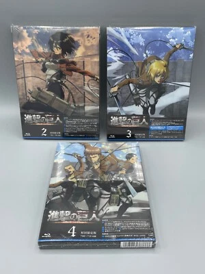 Attack on Titan 2 3 4 Japanese Version Blu-ray Set Brand New - US Seller - Image 1 of 4