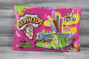 Warheads Candy Chewy Sticks 16 Pieces 4.5 oz Halloween Candy Jar Kids Treats - Picture 1 of 11