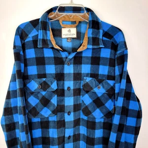 Camisa polar Legendary Whitetails Navigator azul negro búfalo a cuadros talla L nueva con etiquetas - Imagen 1 de 7